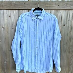 Johnston & Murphy Light Blue Striped Shirt